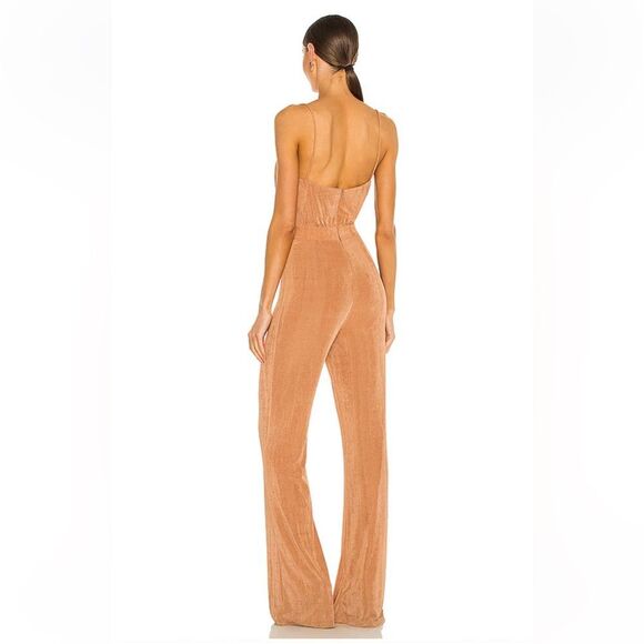 MISHA Moyra Jumpsuit Desert Rose
Tan Draped soft stretch Revolve US 8 - Picture 3 of 11